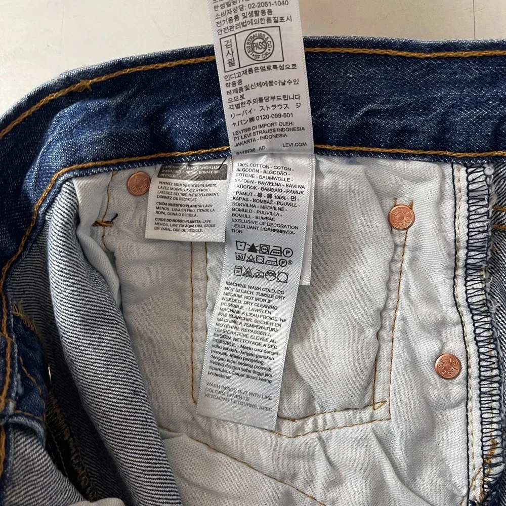 Levis 501 Jeans Mens 36x30 Blue Original Button Fly Medium Wash Denim Grunge 90s